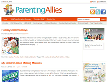Tablet Screenshot of parentingallies.com